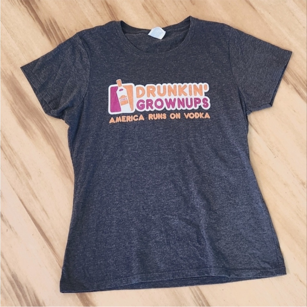 Gray Graphic T-Shirt with Fun Print